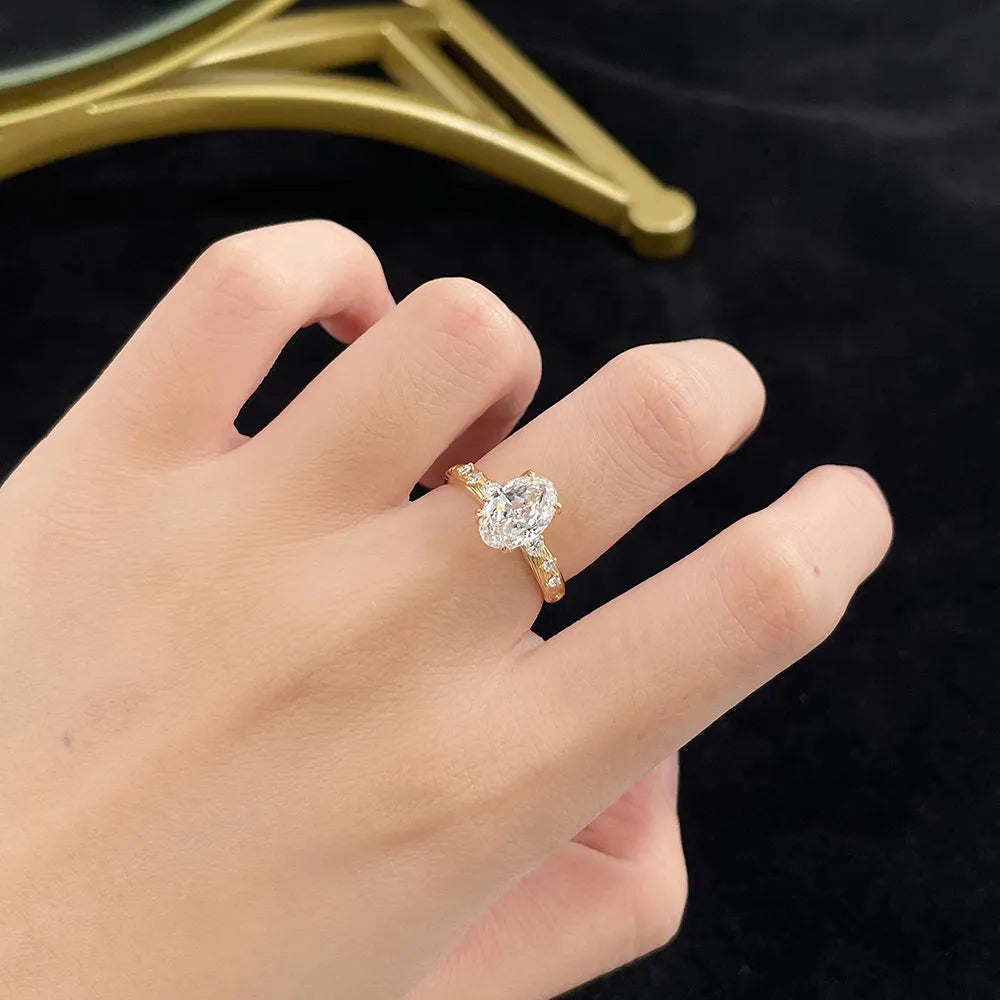 2.06 ct Four-Prong Oval-Cut Lab-Grown Diamond Ring in 18K Yellow Gold – APYFR0241-Y