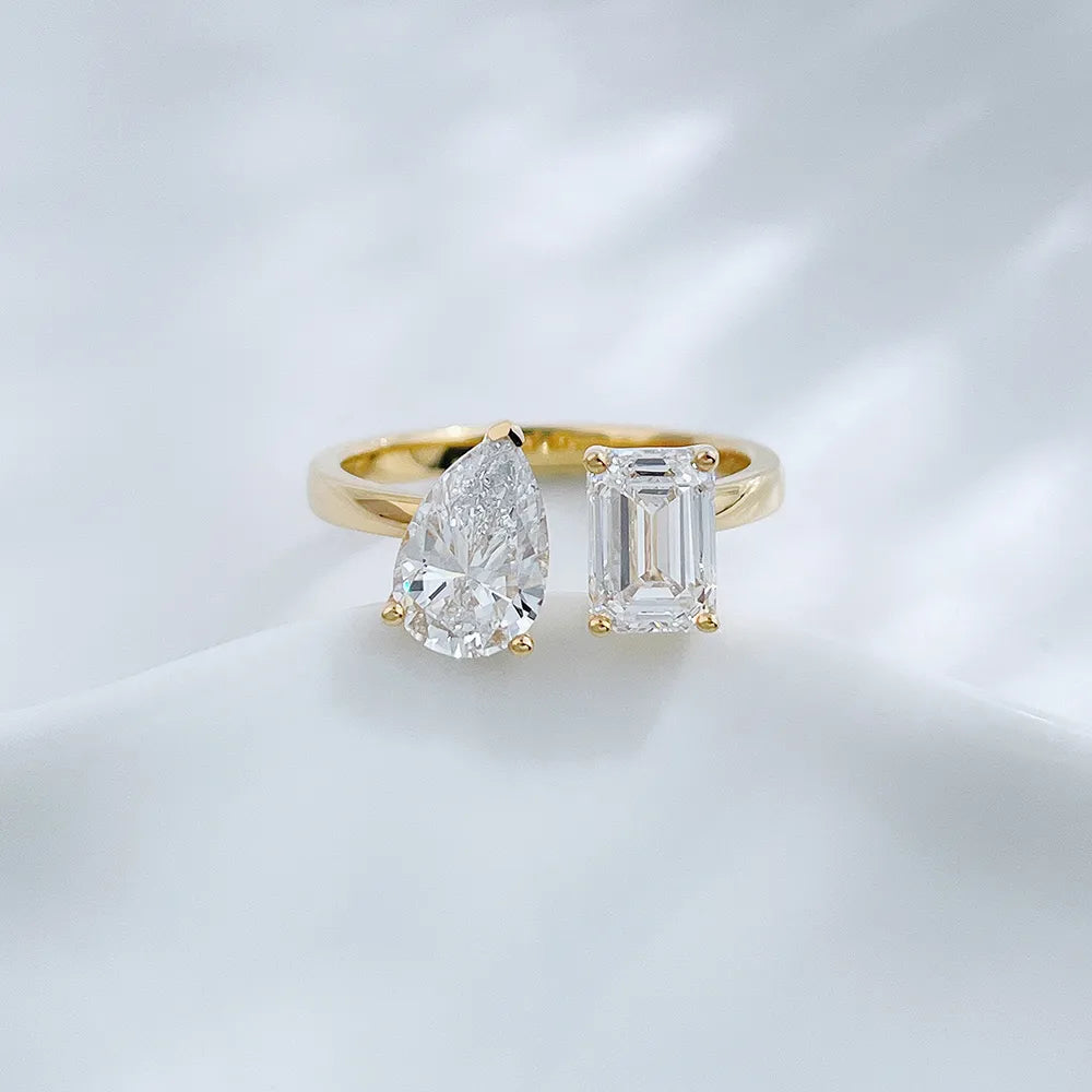2.06 ctw Mixed-Cut Lab-Grown Diamond Ring in 18K Yellow Gold – APYFR0245-Y