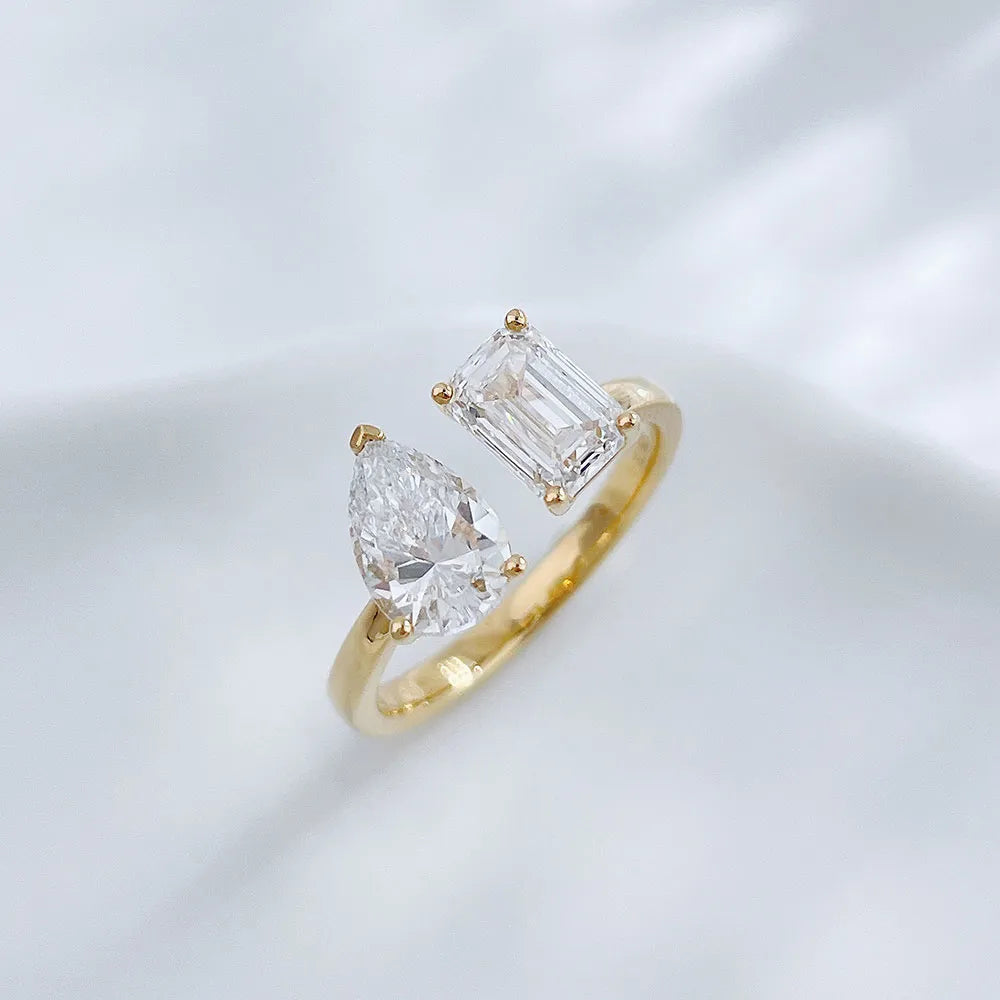 2.06 ctw Mixed-Cut Lab-Grown Diamond Ring in 18K Yellow Gold – APYFR0245-Y
