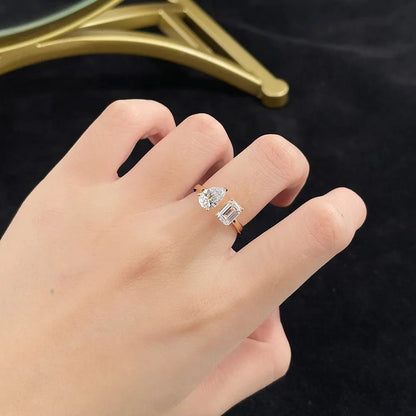 2.06 ctw Mixed-Cut Lab-Grown Diamond Ring in 18K Yellow Gold – APYFR0245-Y