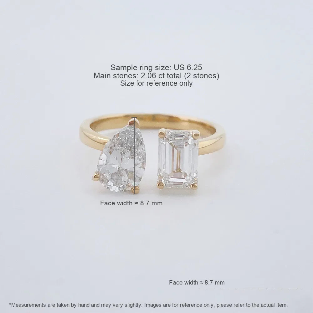 2.06 ctw Mixed-Cut Lab-Grown Diamond Ring in 18K Yellow Gold – APYFR0245-Y