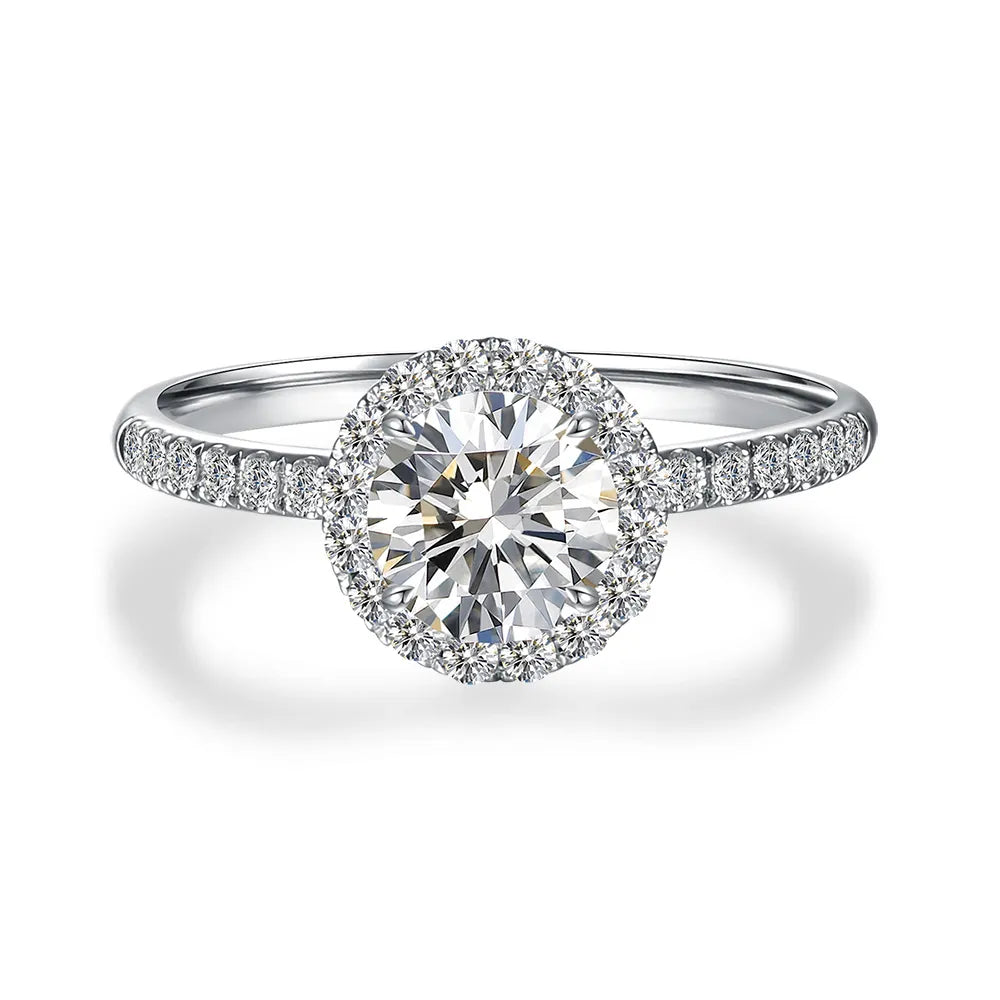 2.06 ct Classic Four-Prong Round-Cut Lab-Grown Diamond Ring in PT950 Platinum
