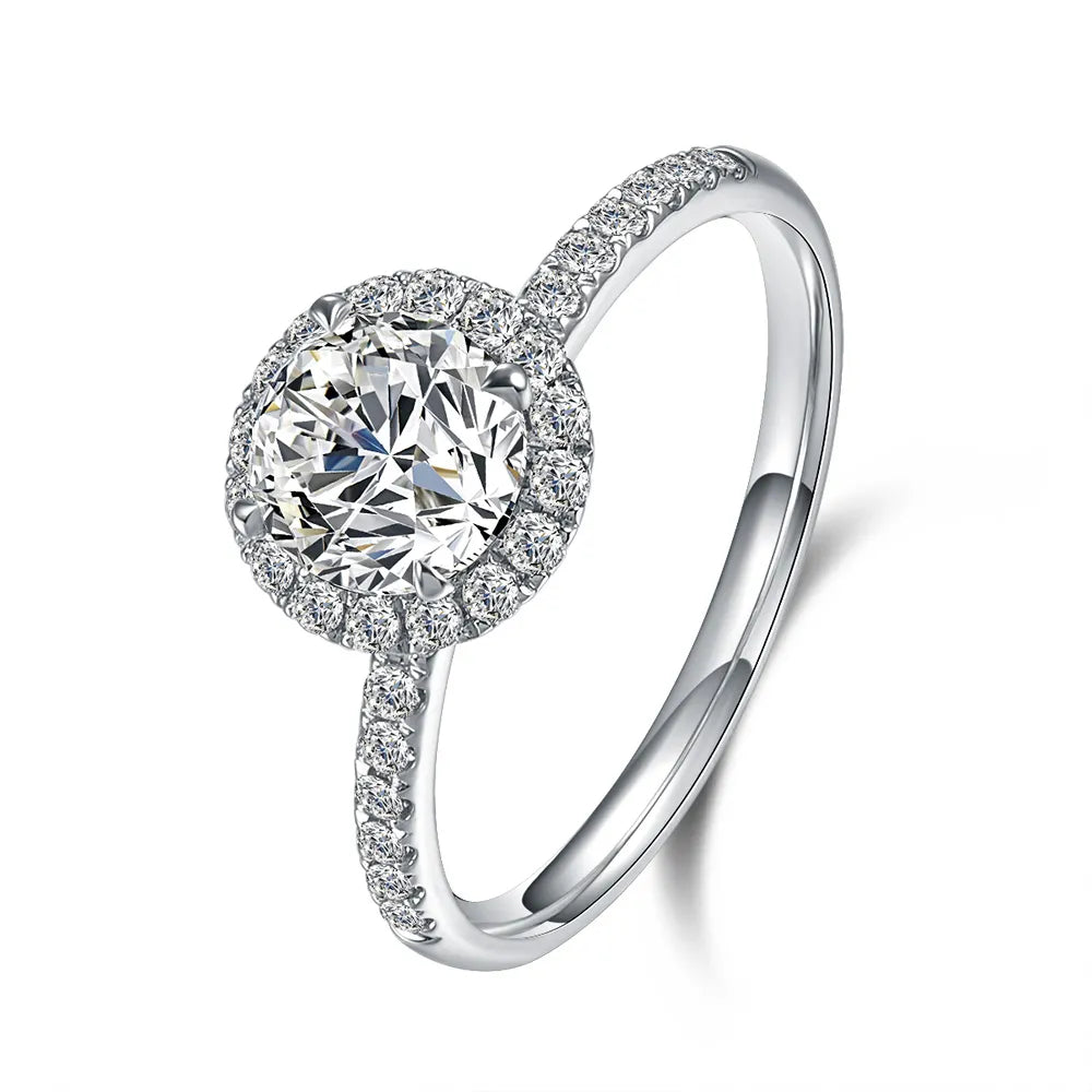 2.06 ct Classic Four-Prong Round-Cut Lab-Grown Diamond Ring in PT950 Platinum