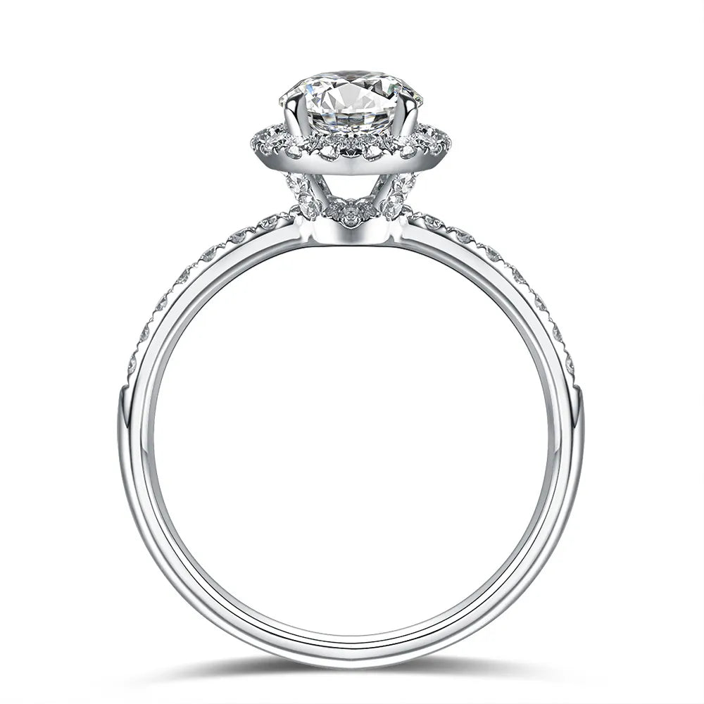 2.06 ct Classic Four-Prong Round-Cut Lab-Grown Diamond Ring in PT950 Platinum