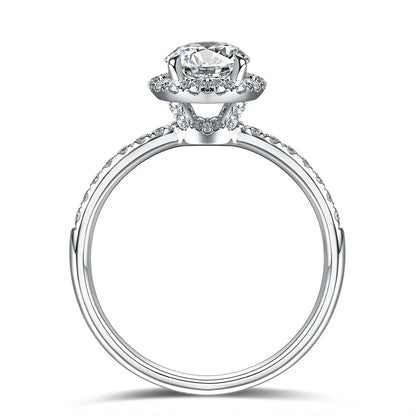 2.06 ct Classic Four-Prong Round-Cut Lab-Grown Diamond Ring in PT950 Platinum