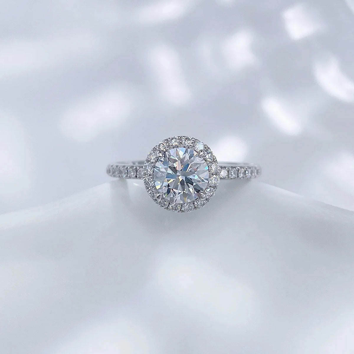 2.06 ct Classic Four-Prong Round-Cut Lab-Grown Diamond Ring in PT950 Platinum