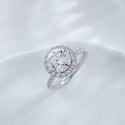 2.06 ct Classic Four-Prong Round-Cut Lab-Grown Diamond Ring in PT950 Platinum