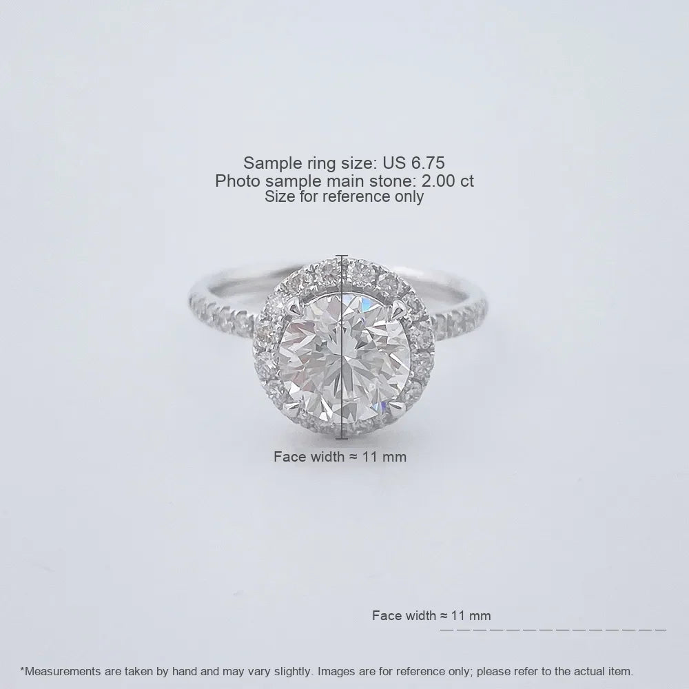 2.06 ct Classic Four-Prong Round-Cut Lab-Grown Diamond Ring in PT950 Platinum