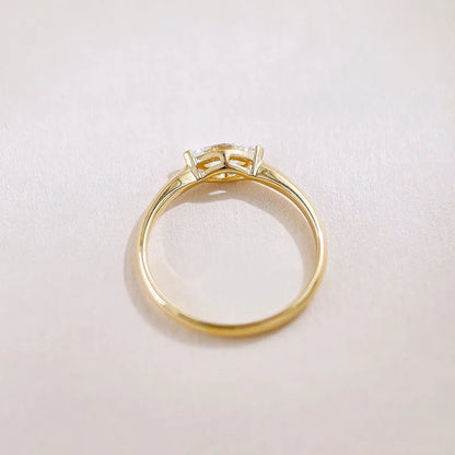 0.33 ct Minimalist Marquise-Cut Lab-Grown Diamond Ring in 18K Yellow Gold – APYFR0250-Y