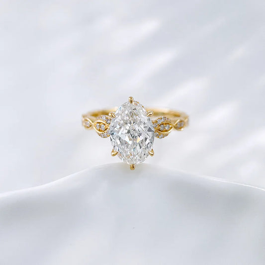 2.73 ct Six-Prong Marquise-Cut Lab-Grown Diamond Ring in 18K Yellow Gold