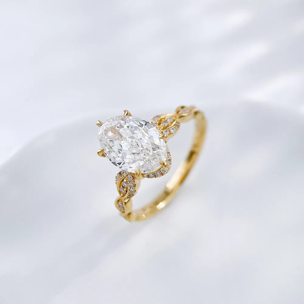2.73 ct Six-Prong Marquise-Cut Lab-Grown Diamond Ring in 18K Yellow Gold