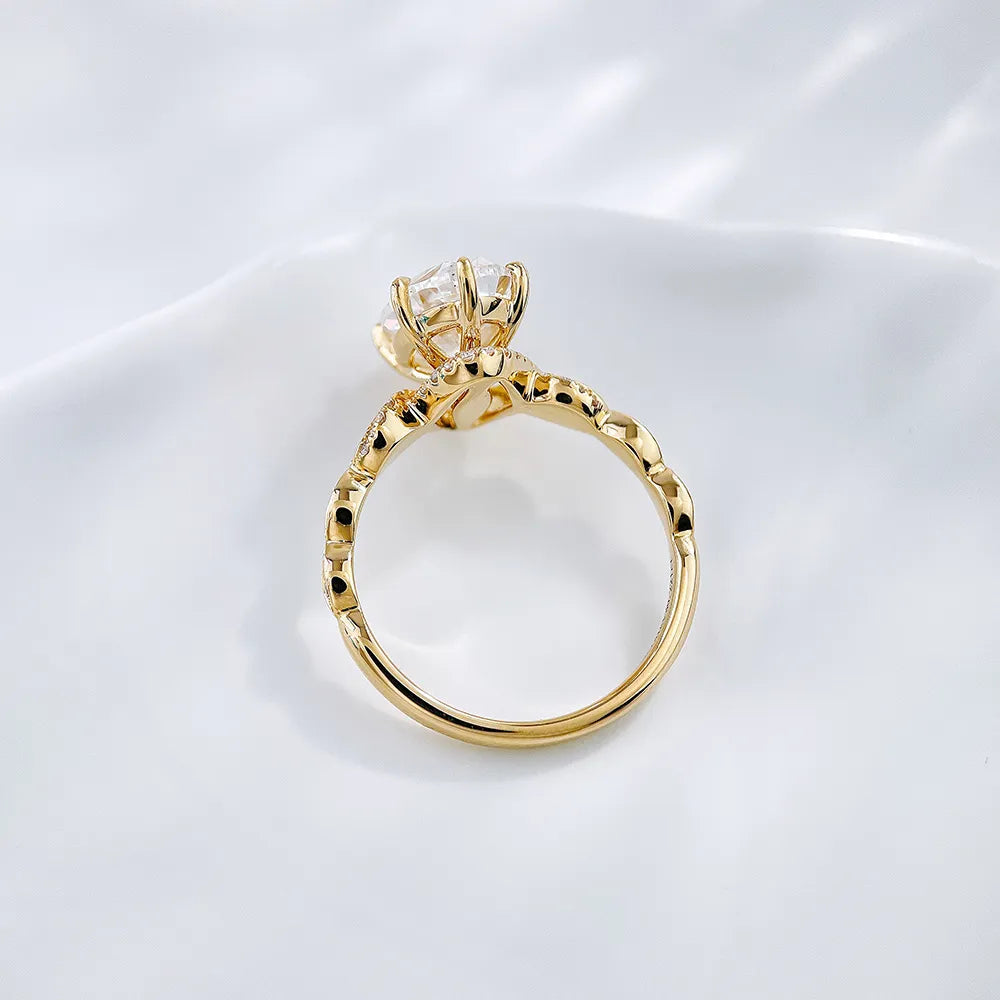2.73 ct Six-Prong Marquise-Cut Lab-Grown Diamond Ring in 18K Yellow Gold