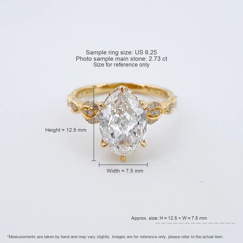 2.73 ct Six-Prong Marquise-Cut Lab-Grown Diamond Ring in 18K Yellow Gold