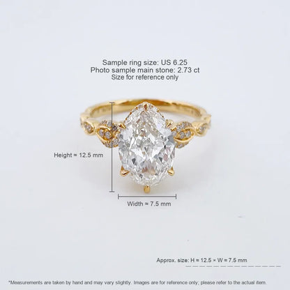 2.73 ct Six-Prong Marquise-Cut Lab-Grown Diamond Ring in 18K Yellow Gold