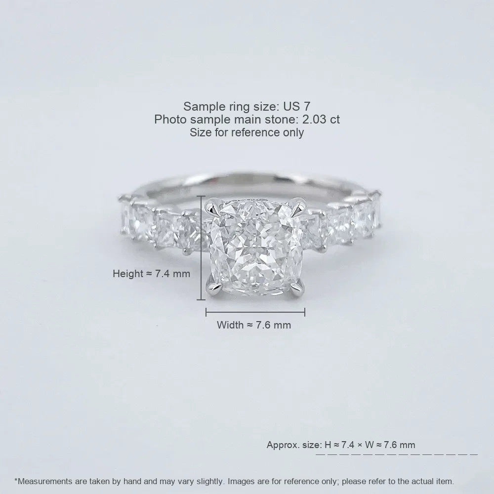 2.03 ct Celestial Four-Prong Princess-Cut Lab-Grown Diamond Ring in PT950 Platinum – APYFR0254-PT