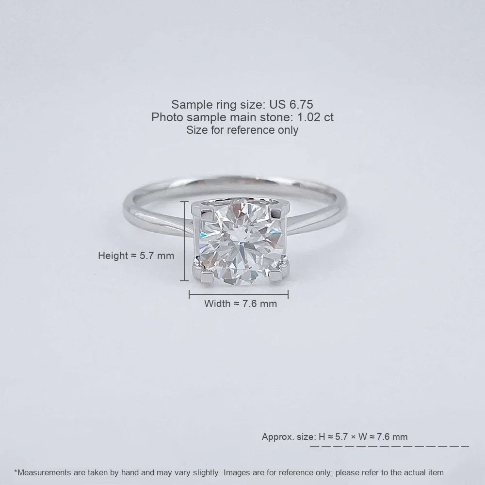 1.03 ct Celestial Four-Prong Round-Cut Lab-Grown Diamond Ring in PT950 Platinum – APYFR0256-PT