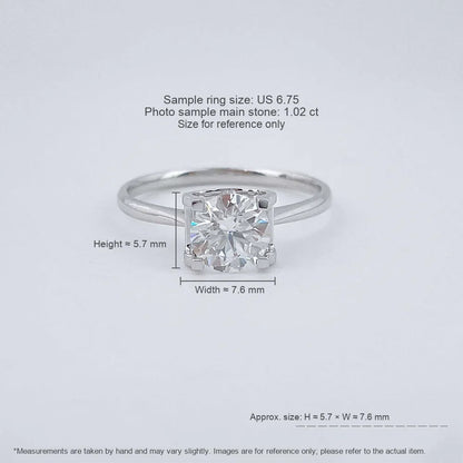 1.03 ct Celestial Four-Prong Round-Cut Lab-Grown Diamond Ring in PT950 Platinum – APYFR0256-PT