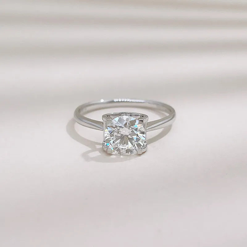 1.01 ct Classic Four-Prong Cushion-Cut Lab-Grown Diamond Ring in 18K White Gold