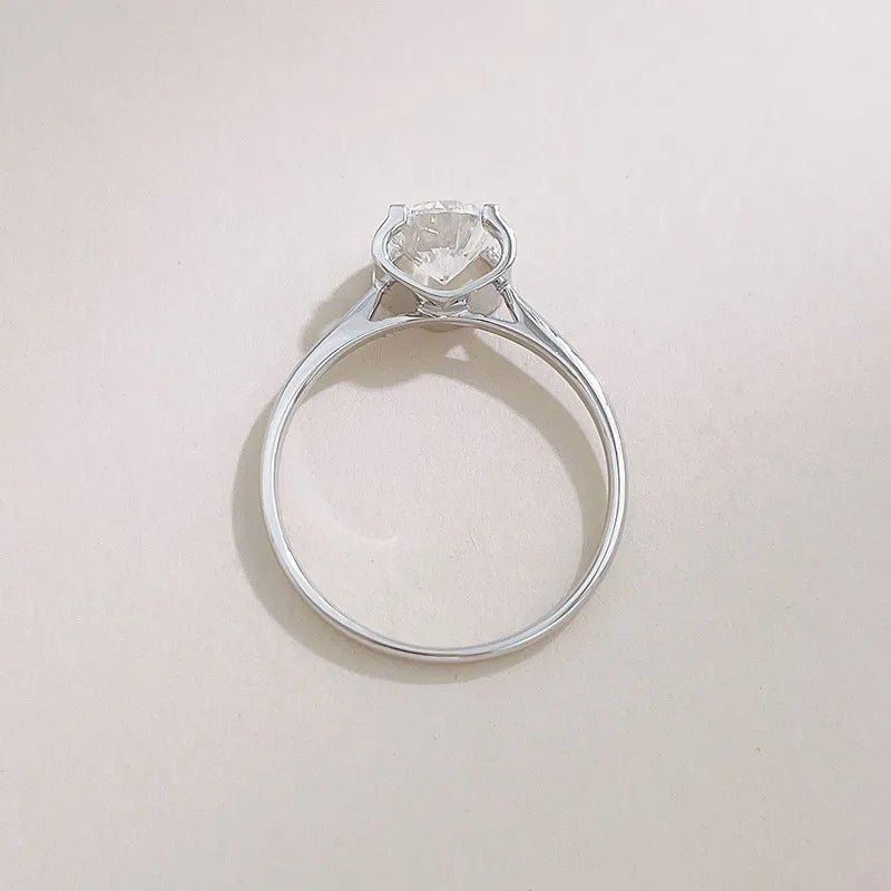 1.01 ct Classic Four-Prong Cushion-Cut Lab-Grown Diamond Ring in 18K White Gold