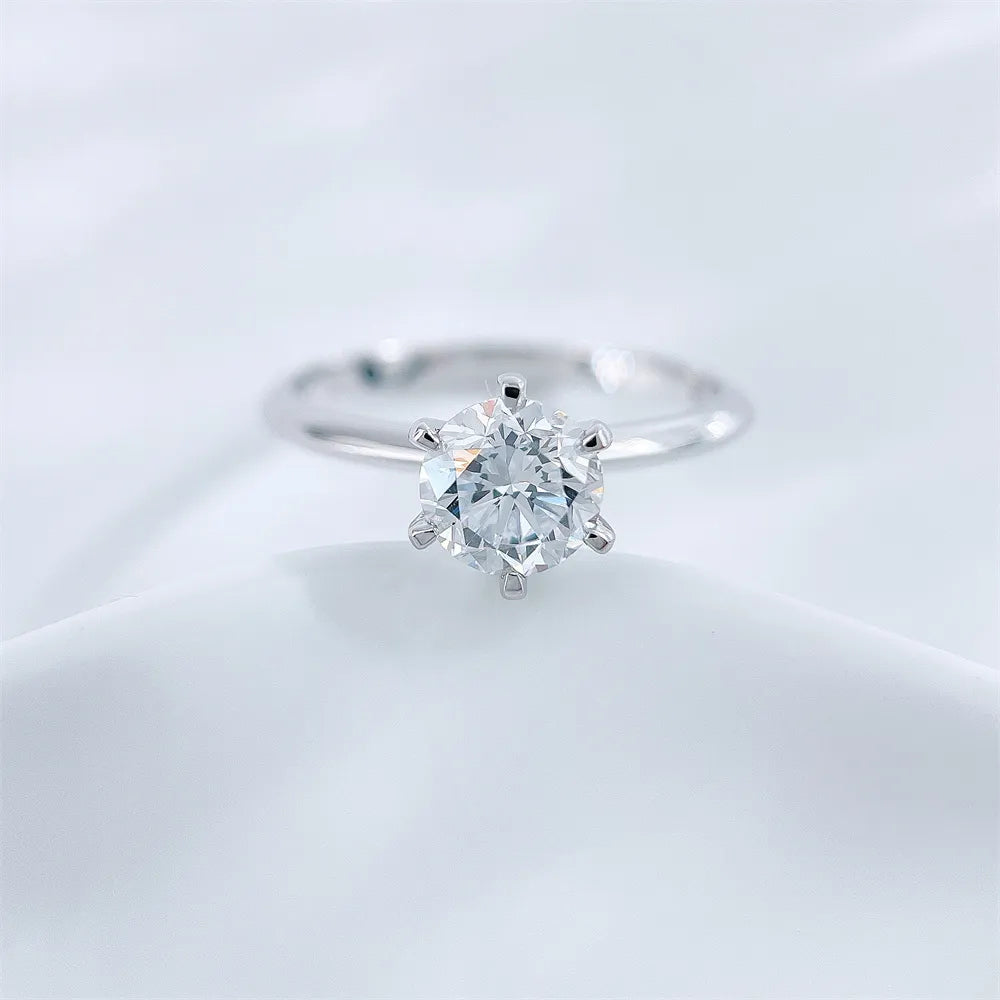3.03 ct Minimalist Six-Prong Round-Cut Lab-Grown Diamond Ring in PT950 Platinum
