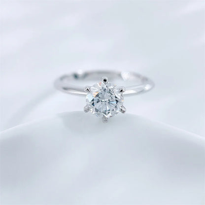 3.03 ct Minimalist Six-Prong Round-Cut Lab-Grown Diamond Ring in PT950 Platinum