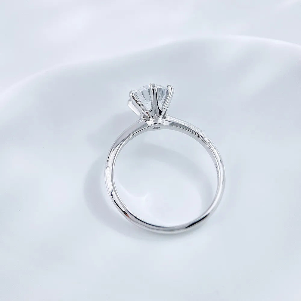 3.03 ct Minimalist Six-Prong Round-Cut Lab-Grown Diamond Ring in PT950 Platinum