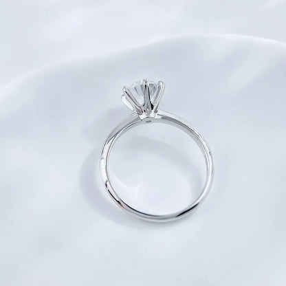 3.03 ct Minimalist Six-Prong Round-Cut Lab-Grown Diamond Ring in PT950 Platinum