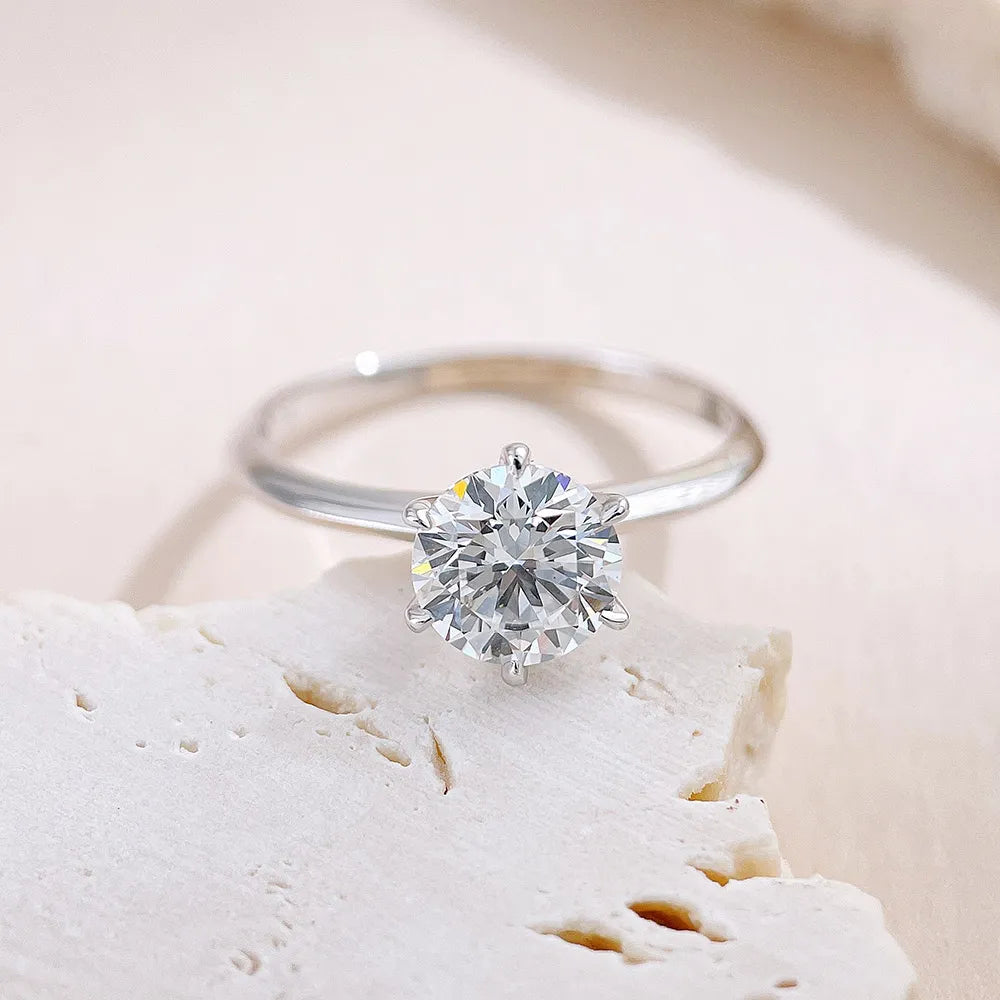 3.44 ct Celestial Six-Prong Round-Cut Lab-Grown Diamond Ring in 18K White Gold – APYFR0257-W