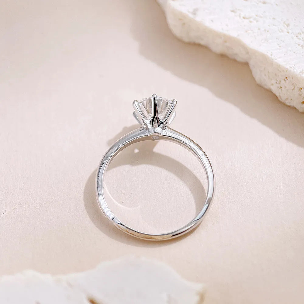 3.44 ct Celestial Six-Prong Round-Cut Lab-Grown Diamond Ring in 18K White Gold – APYFR0257-W