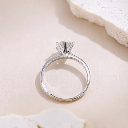 3.44 ct Celestial Six-Prong Round-Cut Lab-Grown Diamond Ring in 18K White Gold – APYFR0257-W