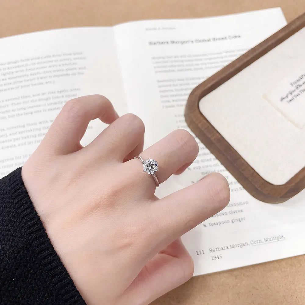 3.44 ct Celestial Six-Prong Round-Cut Lab-Grown Diamond Ring in 18K White Gold – APYFR0257-W