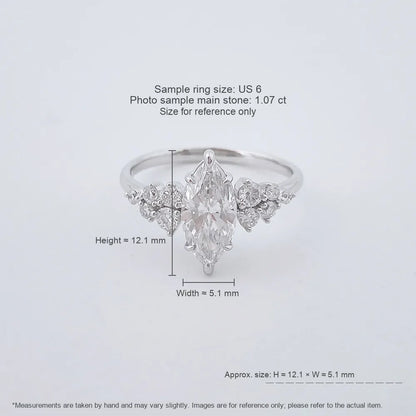 1.15 ct Celestial Marquise-Cut Lab-Grown Diamond Ring in PT950 Platinum – APYFR0260-PT