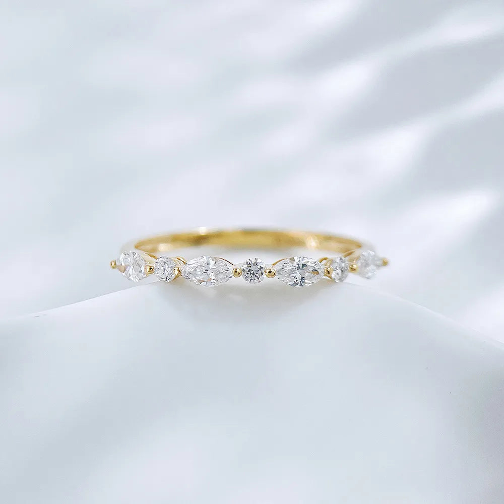 0.33 ctw Celestial Mixed-Cut Lab-Grown Diamond Band in 18K Yellow Gold – APYFR0263-Y