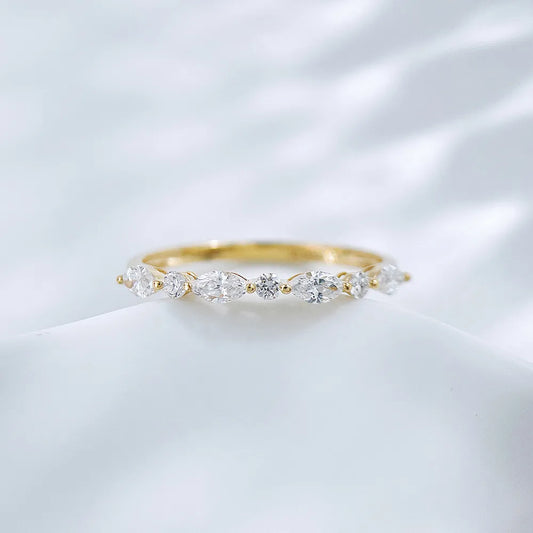 0.33 ctw Celestial Mixed-Cut Lab-Grown Diamond Band in 18K Yellow Gold – APYFR0263-Y
