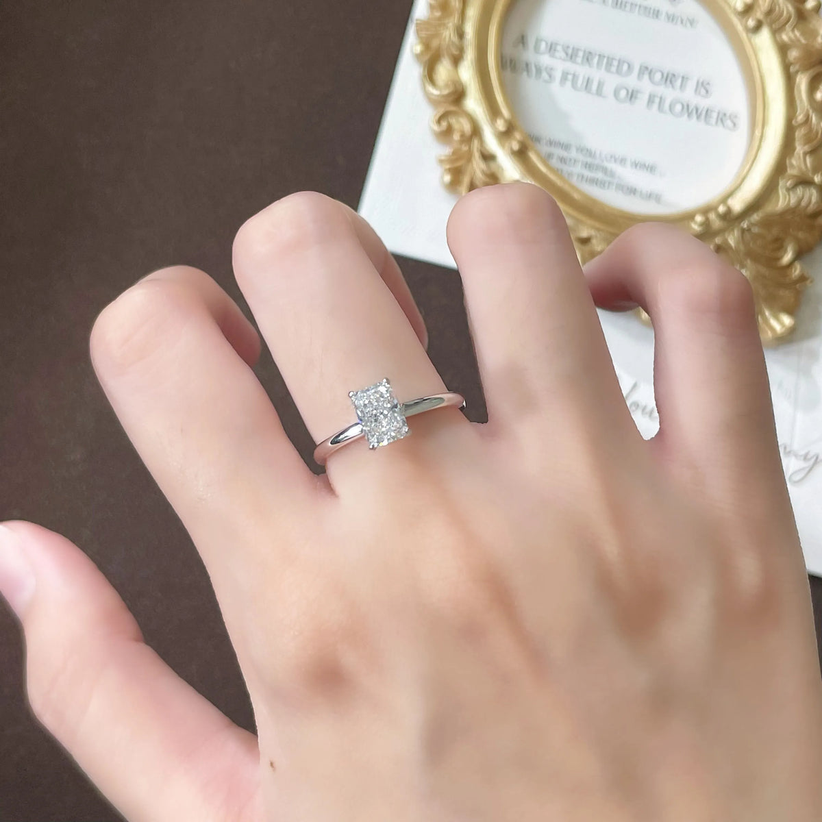1.03 ct Celestial Four-Prong Princess-Cut Lab-Grown Diamond Ring in PT950 Platinum – APYFR0267-PT