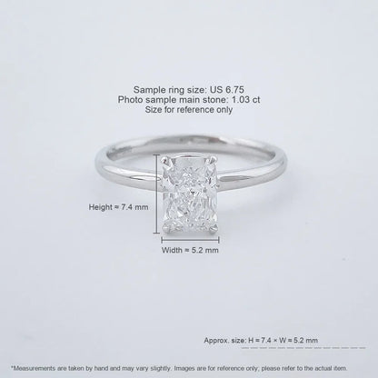 1.03 ct Celestial Four-Prong Princess-Cut Lab-Grown Diamond Ring in PT950 Platinum – APYFR0267-PT