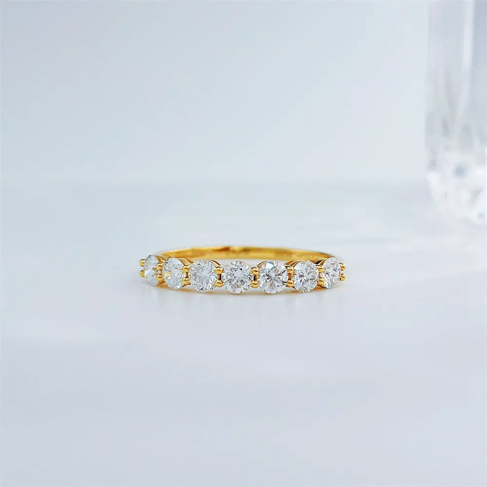0.42 ctw Round-Cut Lab-Grown Diamond Band in 18K Yellow Gold – APYFR0271-Y