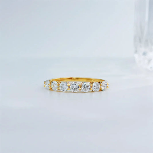 0.42 ctw Round-Cut Lab-Grown Diamond Band in 18K Yellow Gold – APYFR0271-Y