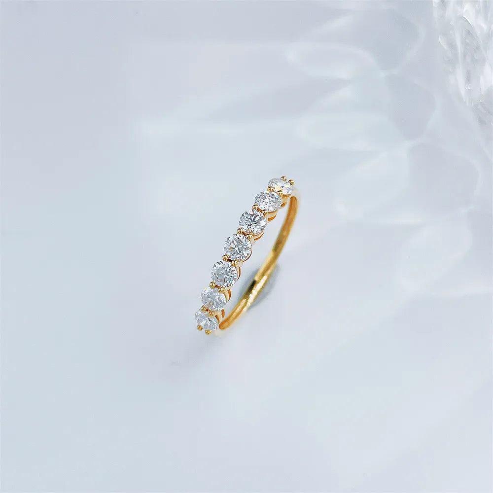 0.42 ctw Round-Cut Lab-Grown Diamond Band in 18K Yellow Gold – APYFR0271-Y