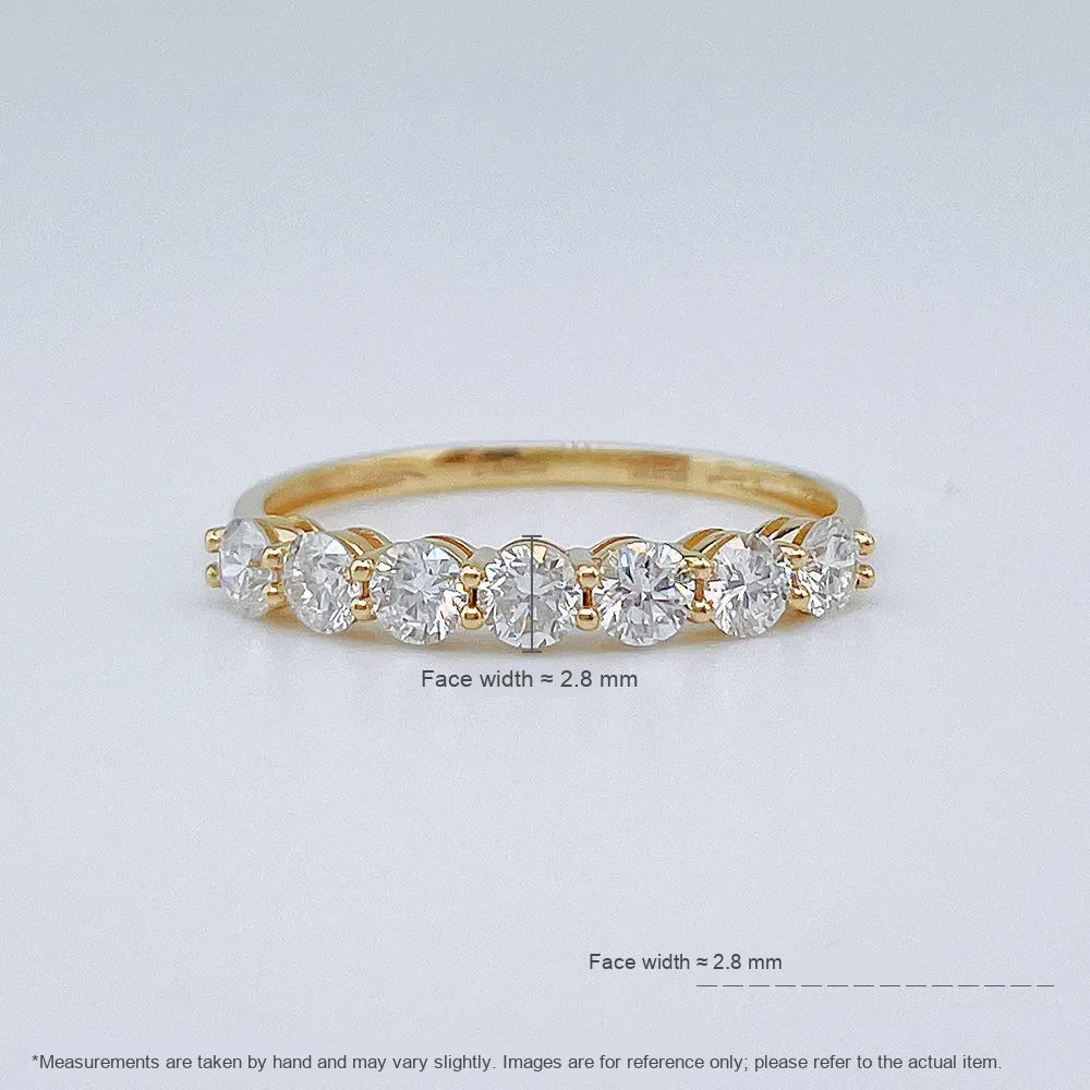 0.42 ctw Round-Cut Lab-Grown Diamond Band in 18K Yellow Gold – APYFR0271-Y