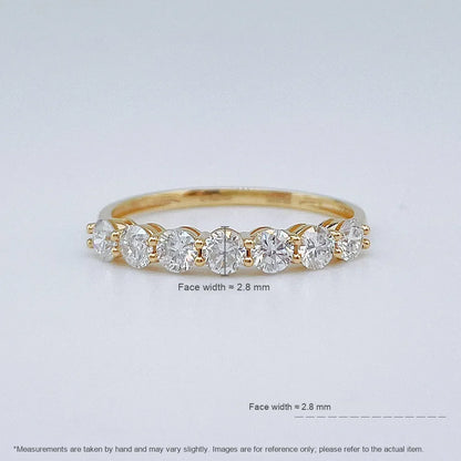 0.42 ctw Round-Cut Lab-Grown Diamond Band in 18K Yellow Gold – APYFR0271-Y