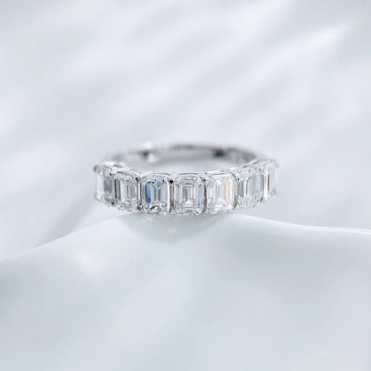2.23 ctw Celestial Emerald-Cut Lab-Grown Diamond Band in PT950 Platinum