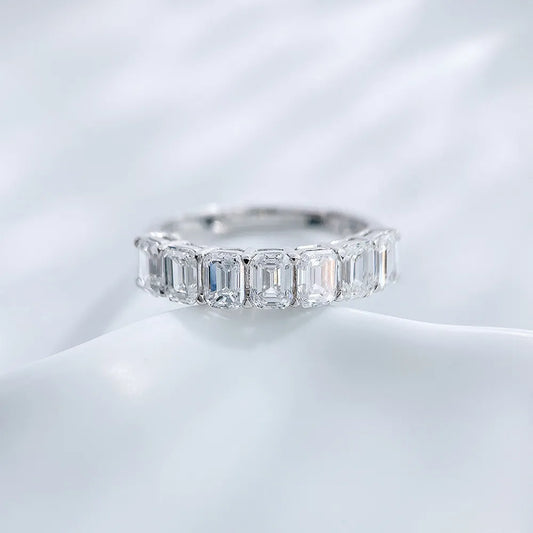 2.23 ctw Celestial Emerald-Cut Lab-Grown Diamond Band in PT950 Platinum
