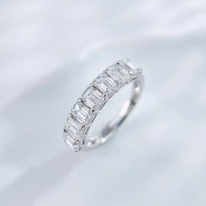 2.23 ctw Celestial Emerald-Cut Lab-Grown Diamond Band in PT950 Platinum