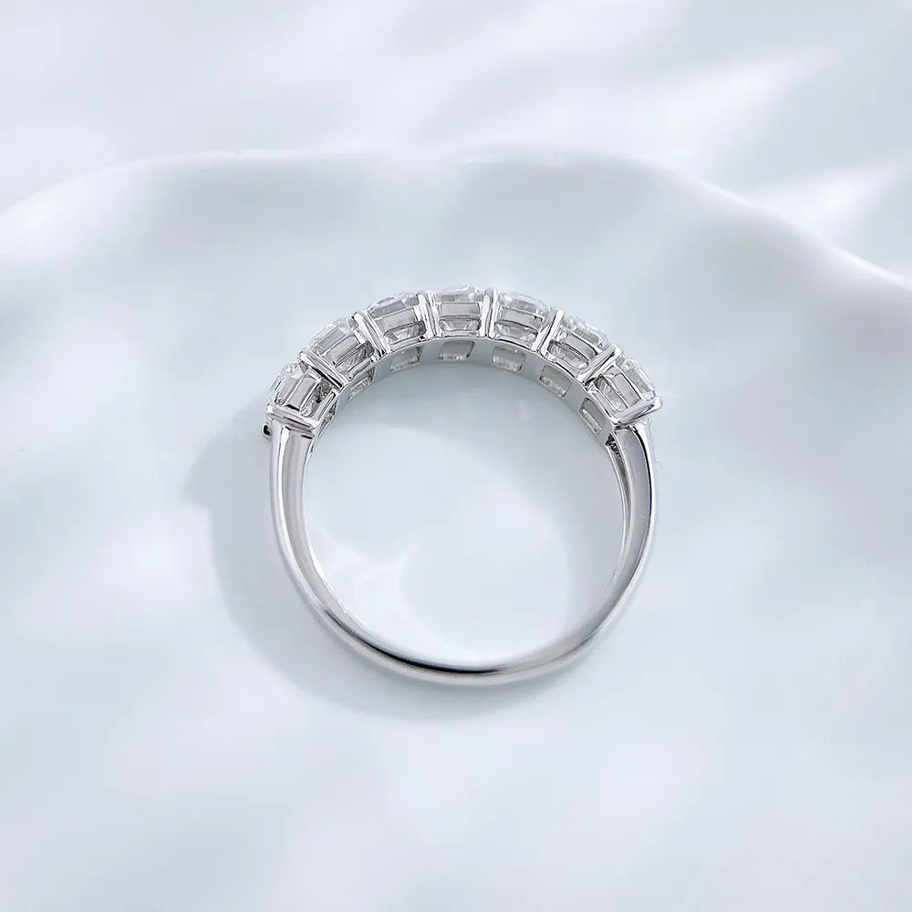 2.23 ctw Celestial Emerald-Cut Lab-Grown Diamond Band in PT950 Platinum