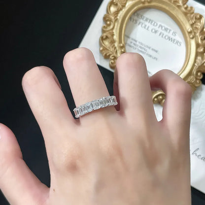 2.23 ctw Celestial Emerald-Cut Lab-Grown Diamond Band in PT950 Platinum