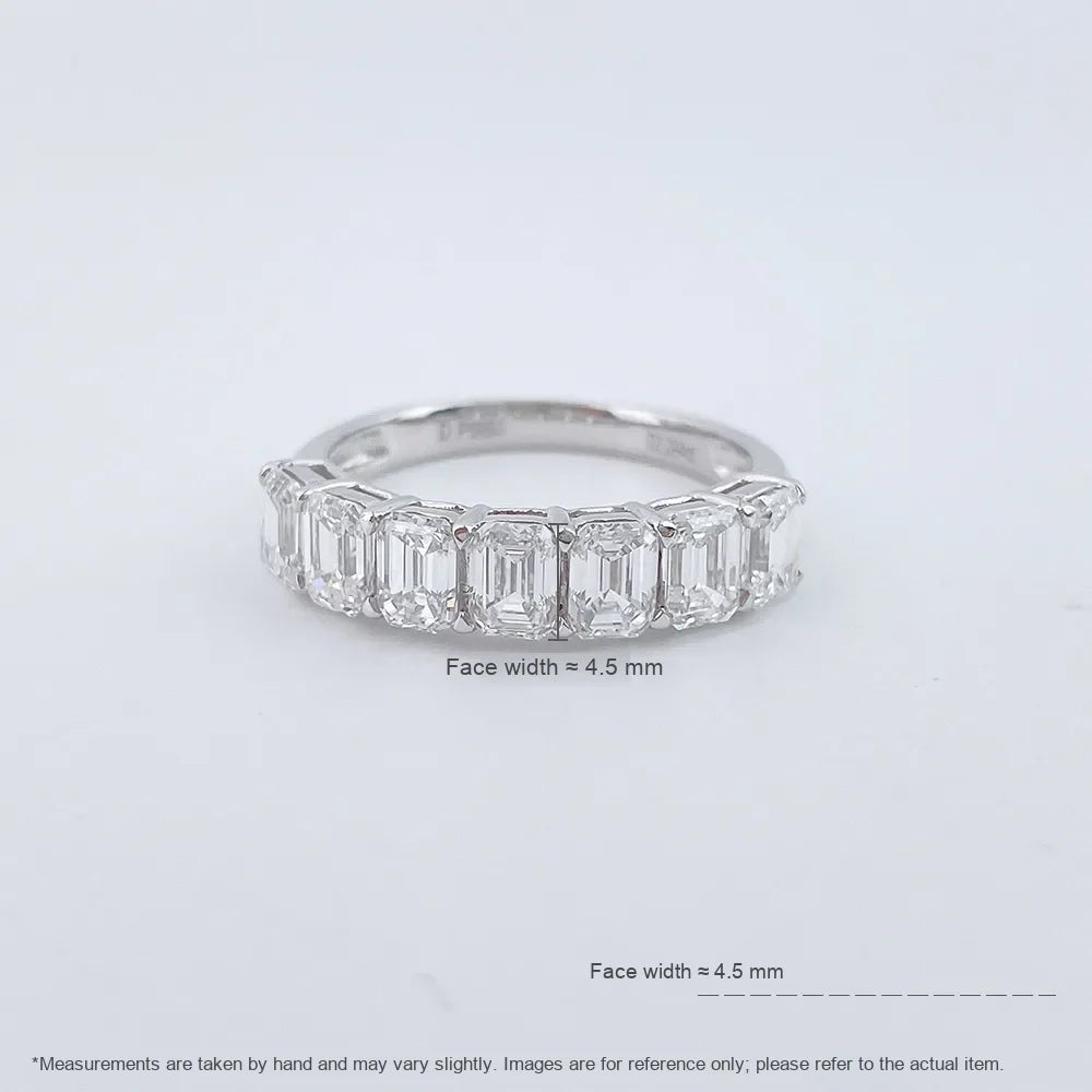2.23 ctw Celestial Emerald-Cut Lab-Grown Diamond Band in PT950 Platinum