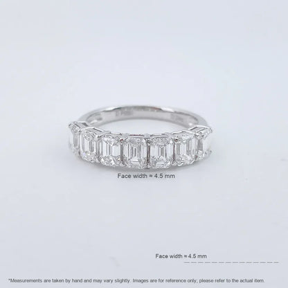 2.23 ctw Celestial Emerald-Cut Lab-Grown Diamond Band in PT950 Platinum