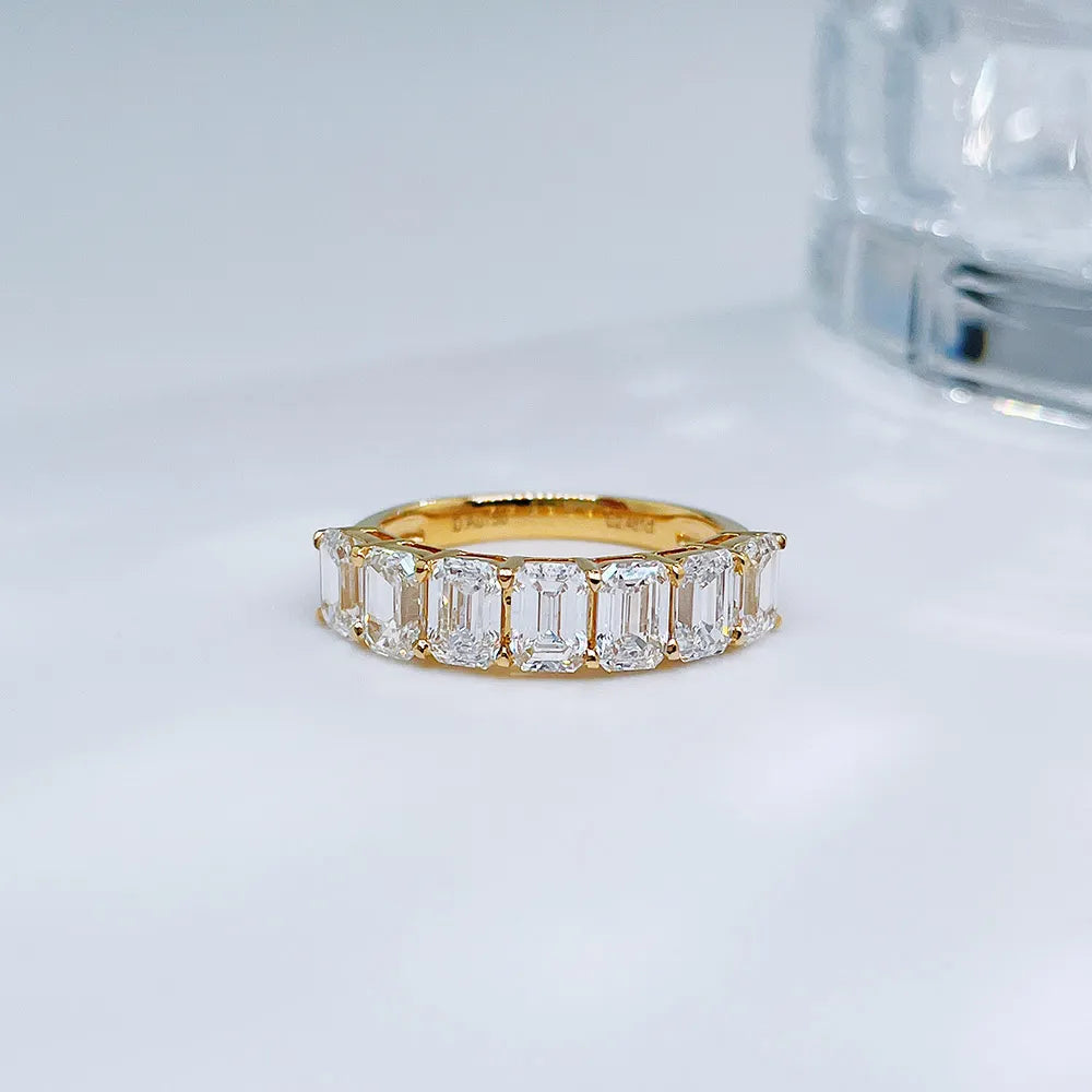 2.48 ctw Emerald-Cut Lab-Grown Diamond Band in 18K Yellow Gold – APYFR0272-Y