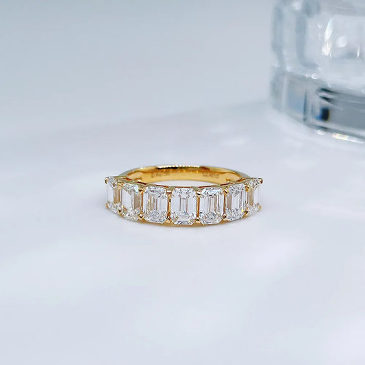 2.48 ctw Emerald-Cut Lab-Grown Diamond Band in 18K Yellow Gold – APYFR0272-Y